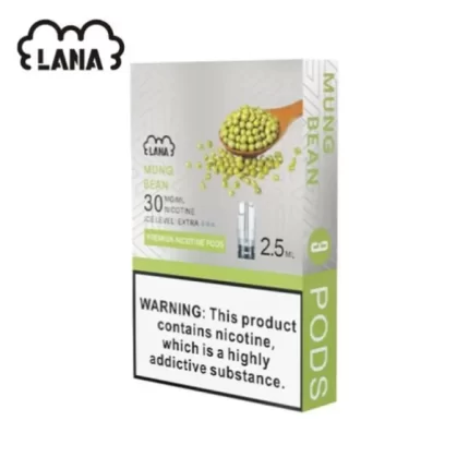 【四星涼度】LANA 煙彈 替換型彈 2.5ml*3Pods 綠豆味 一次性煙彈 通用熱門一代主機