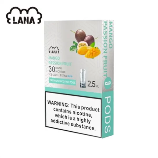 【四星涼度】LANA 煙彈 替換型彈 2.5ml*3Pods 芒果&百香果味 一次性煙彈 通用熱門一代主機