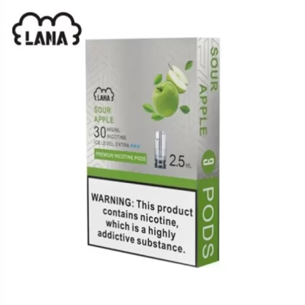 【三星涼度】LANA 煙彈 替換型彈 2.5ml*3Pods 青蘋果味 一次性煙彈 通用熱門一代主機
