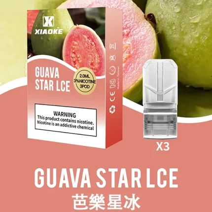 【芭樂星冰】XIAOKE梟客菸彈 魅嗨Relx一代電子煙機適配 3顆裝
