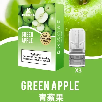【青蘋果】XIAOKE電子霧化彈 適配一代主機 3顆裝